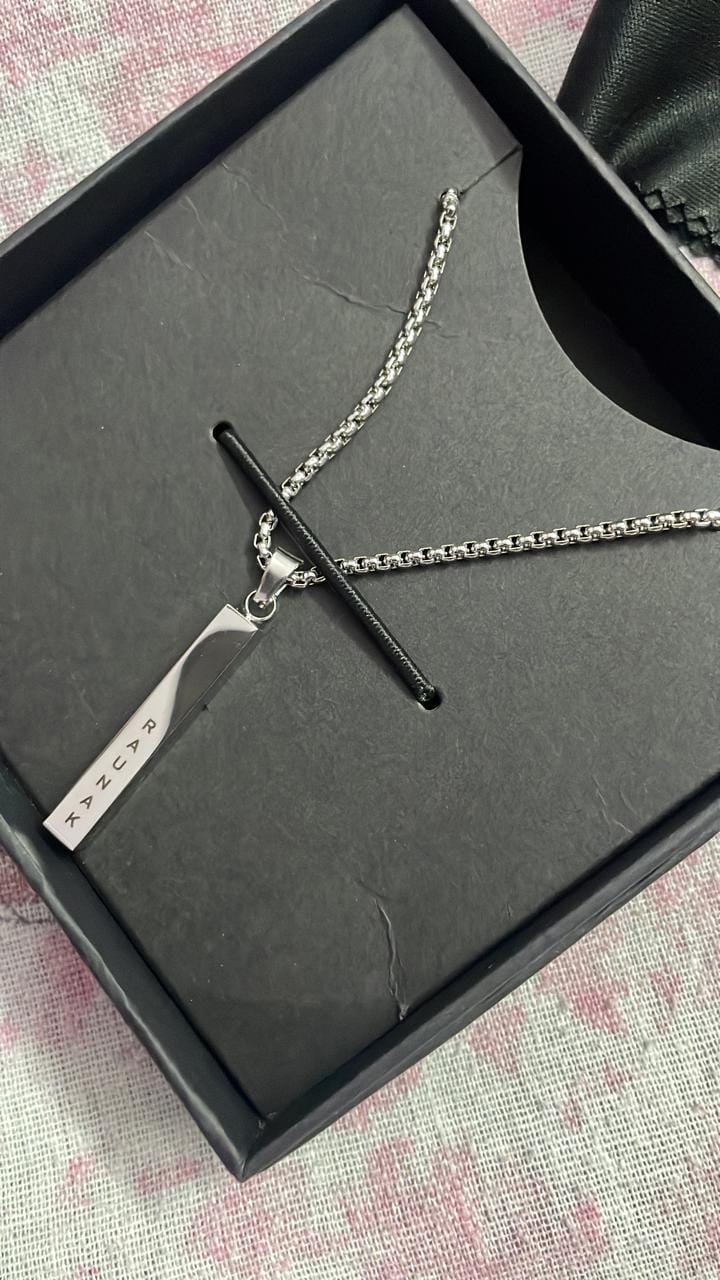 Customer photo review of Personalised Cuboid Locket for Men