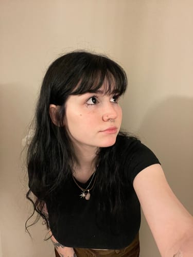 Customer photo review of Blind Black Hole Contact Lenses(12 months of use)