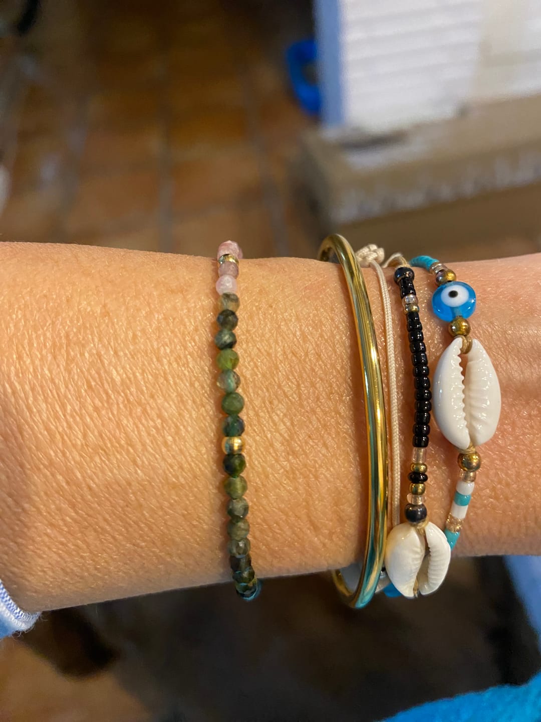 Customer photo review of Pulsera Murano Color