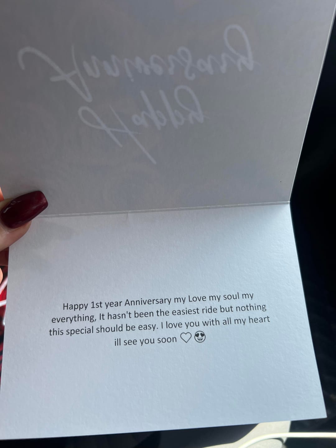 Customer photo review of Anniversary Sleeve + Card Bundle
