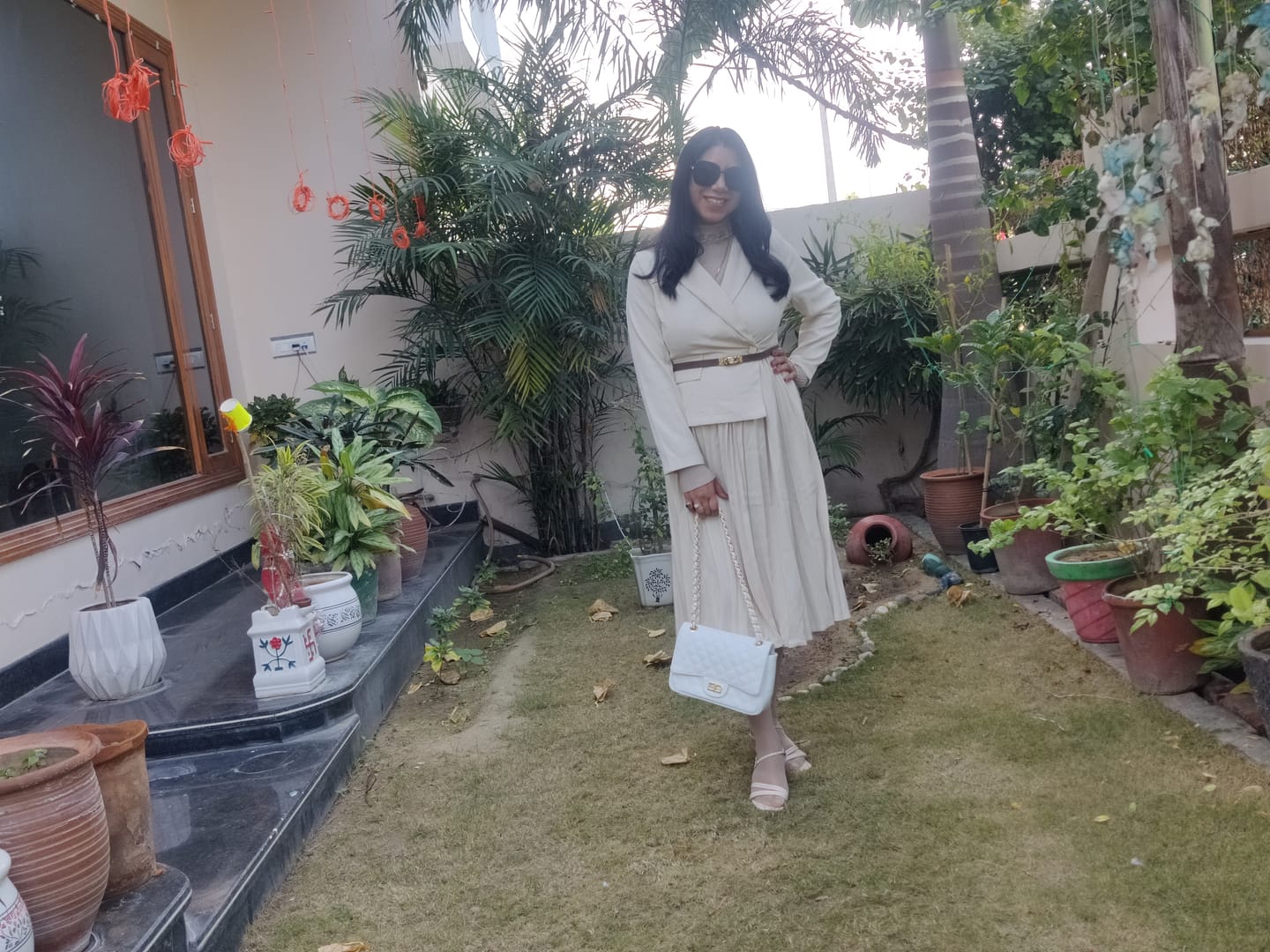 Customer photo review of Nova Elegant Pleated Blazer Dress