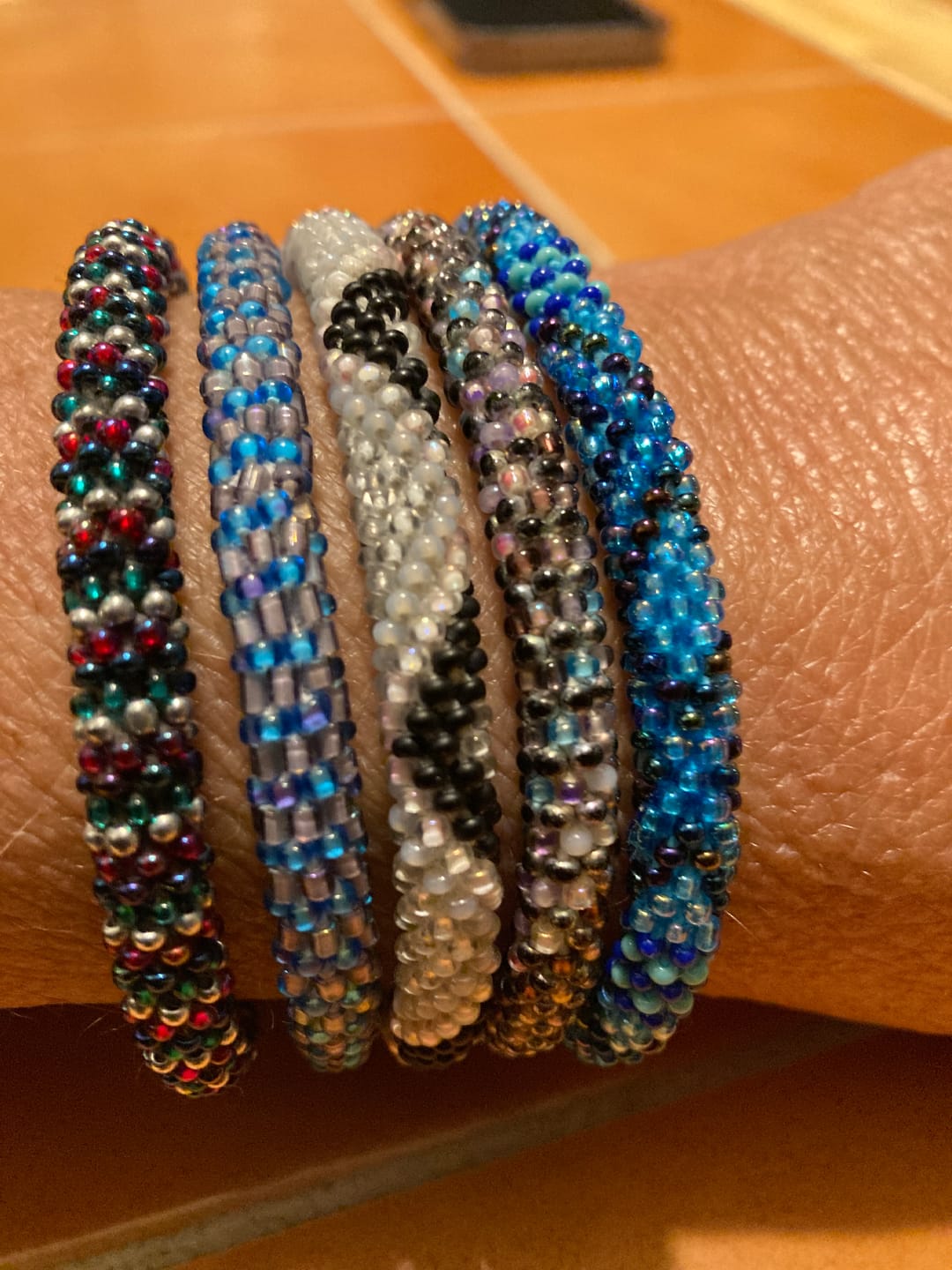 Customer photo review of Jewel Toned Symphony Grab Bag - 6 bracelet sets!