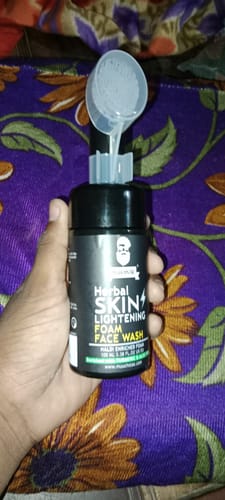 Customer photo review of Muuchstac Skin Lightening Haldi (Turmeric) Foam Face Wash and Face Serum Combo