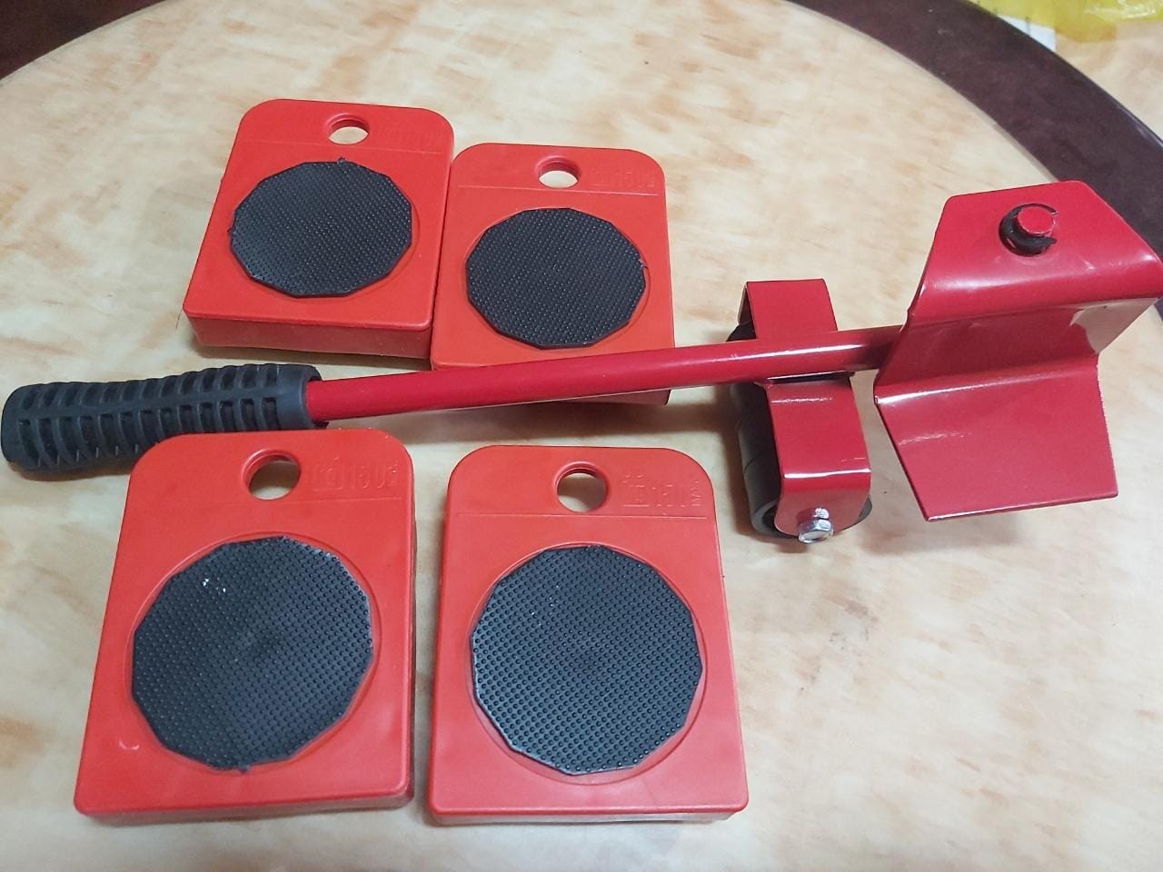 Customer photo review of Set of 5 Furniture Lifter Moving Tool