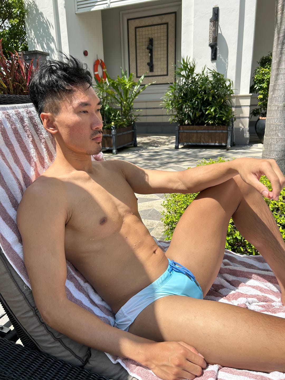 Customer photo review of Sea Mist Ombré - Enhancing Swim Brief