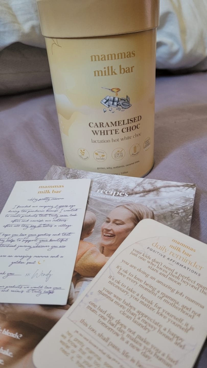 Customer photo review of Lactation Caramelised White Hot Chocolate