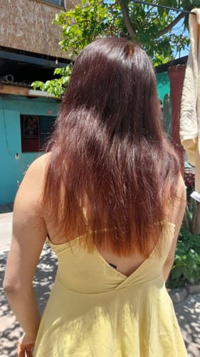 Reseña con foto de un cliente sobre Pack 3 Hennas Jamila Hair -  Cobrizo Natural y Duradero  👩🏼‍🦰