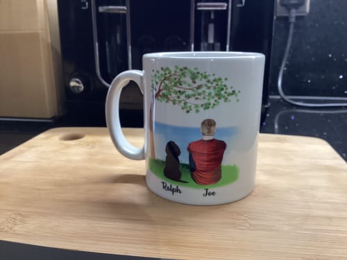 Customer photo review of Man & Dogs - Dog Dad Personalised Mug