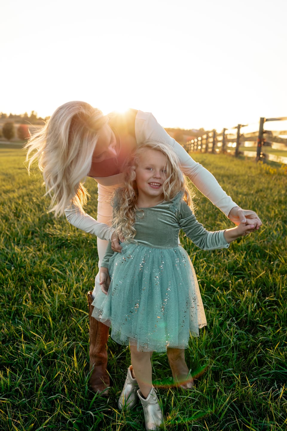 Customer photo review of Velour Ballerina Dress - Sage (FINAL SALE)