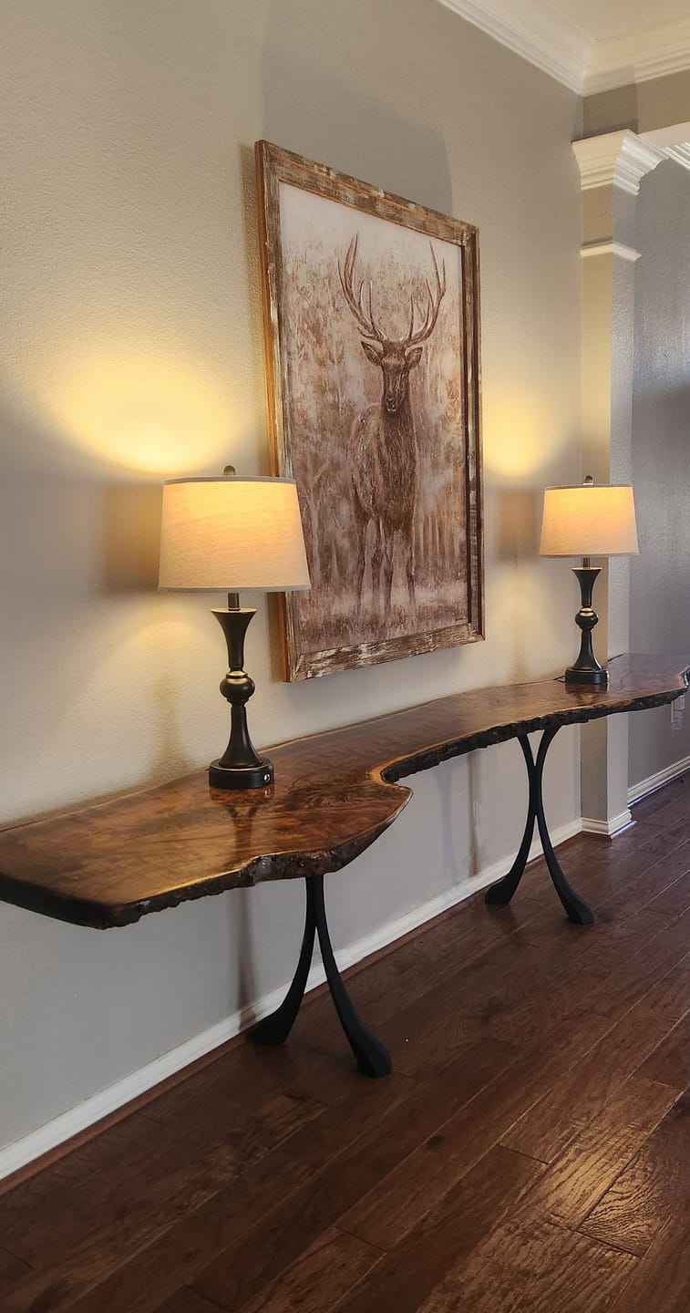 Customer photo review of Metal Console Table Legs - 209 Xeni - 16W, 28H inch