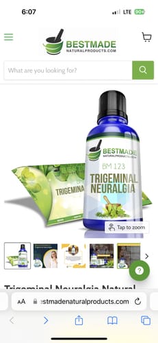 Customer photo review of Trigeminal Neuralgia Natural Remedy BM123