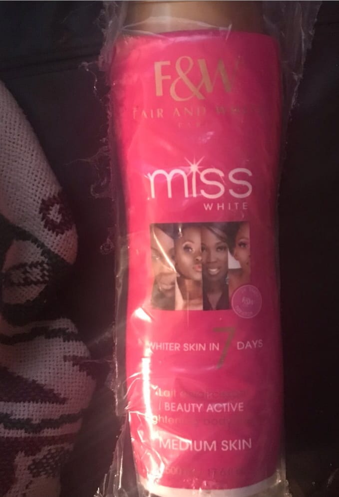 Customer photo review of Fair and White Miss White Body Lightening Lotion 7 days 500ml