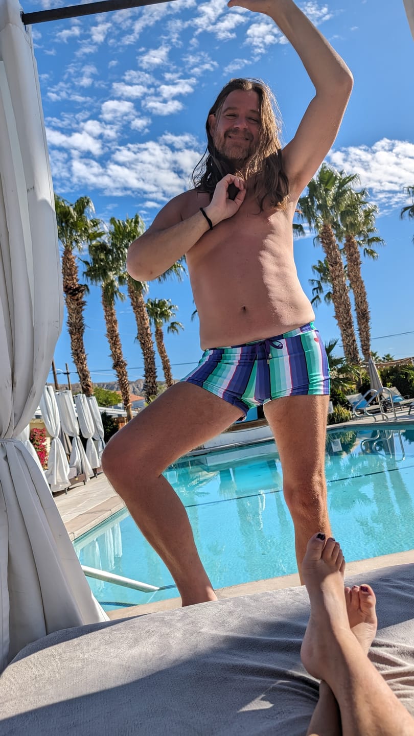 Customer photo review of SPLASH STRIPE//The Short