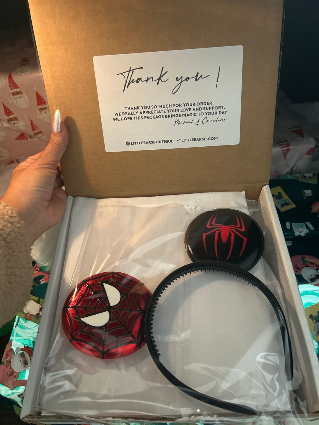 Customer photo review of Spider Mickey Ears for Men