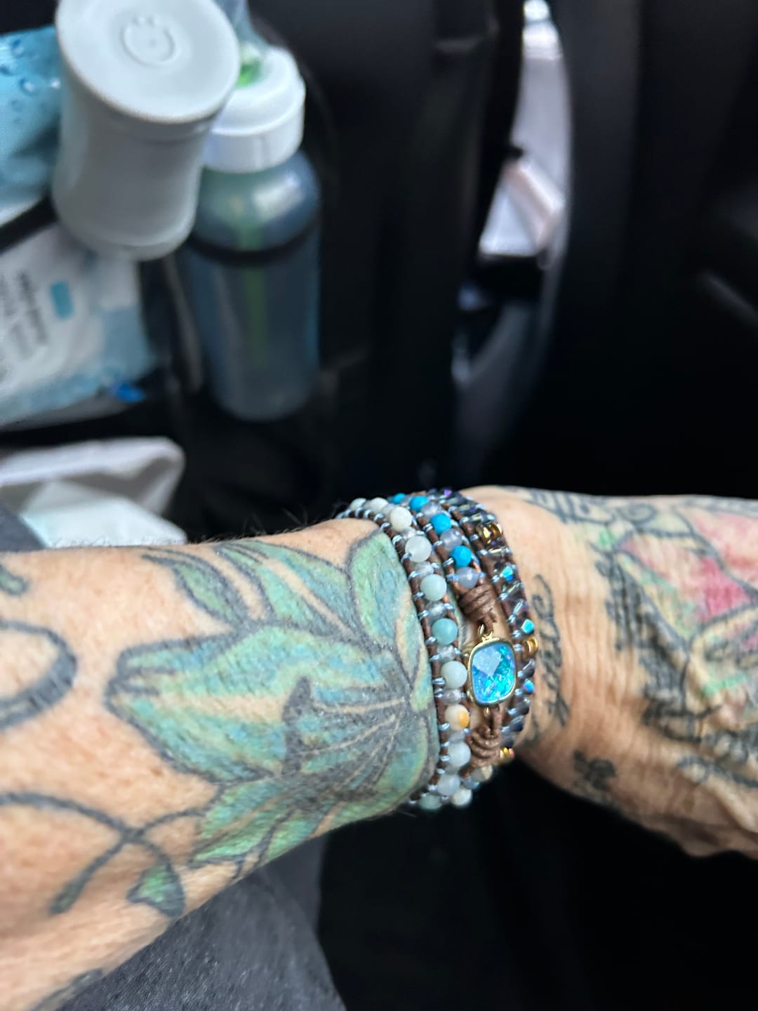 Customer photo review of Square Opal Healing Wrap Bracelet