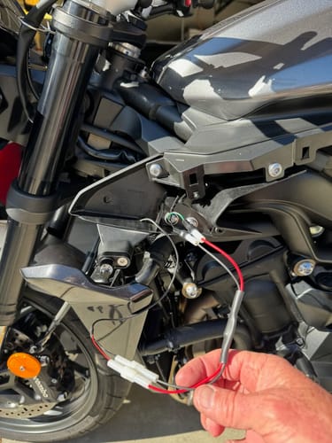 Customer photo review of Triumph Street Triple R/ RS / Moto2 Low Profile Plug & Play Turn Signal Kits – 2017-2024