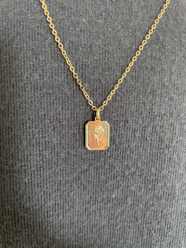 Customer photo review of Vintage Rose Necklace