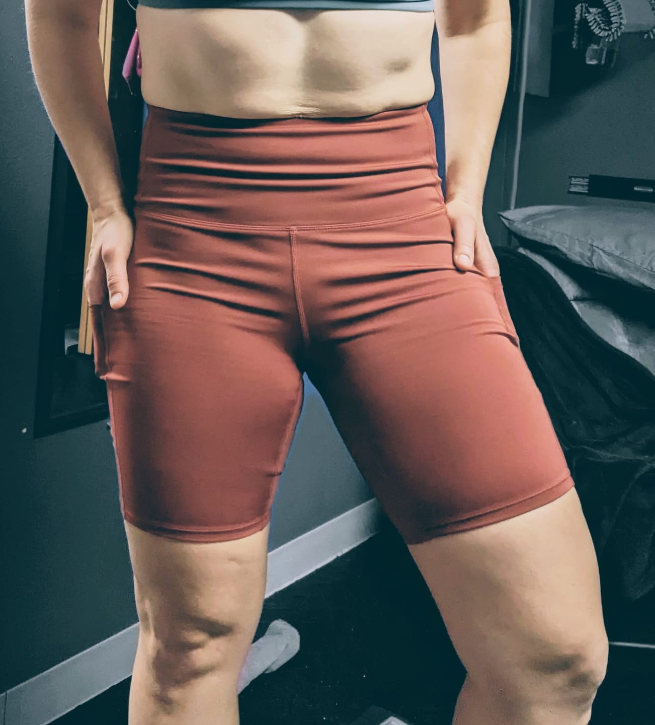 Customer photo review of Hi Five High-Waisted Biker Short – Rooted