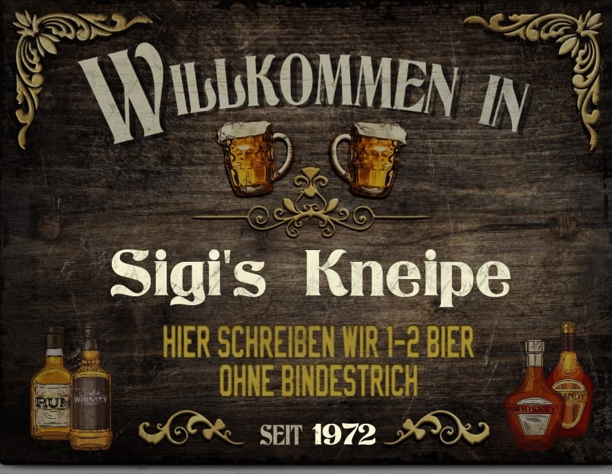 Customer photo review of Meine Bar - Indoor-Türschild