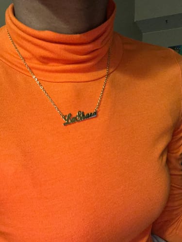 Customer photo review of Personalized Name Necklace
