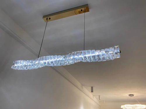 Customer photo review of YLK Island Luxury crystal chandelier