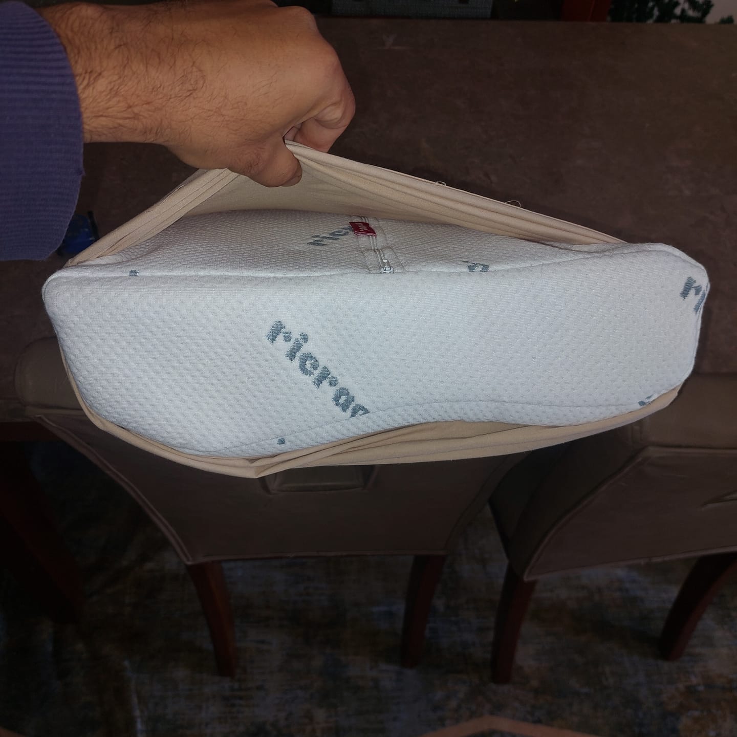 Customer photo review of Wavy Memory Foam Pillow