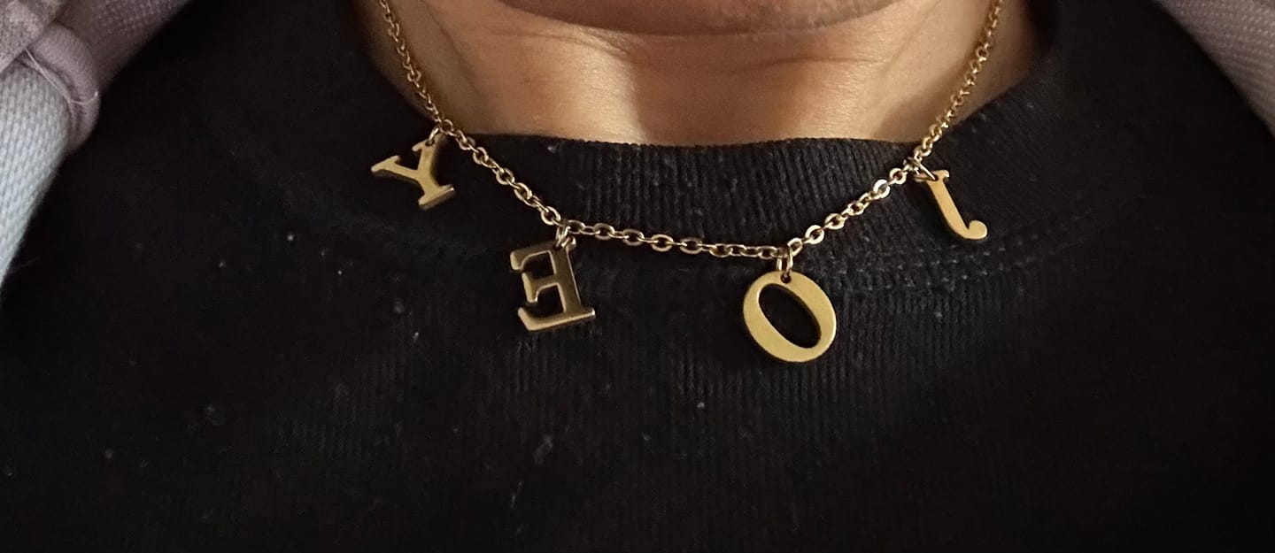 Customer photo review of Collier Personnalisable Initiales