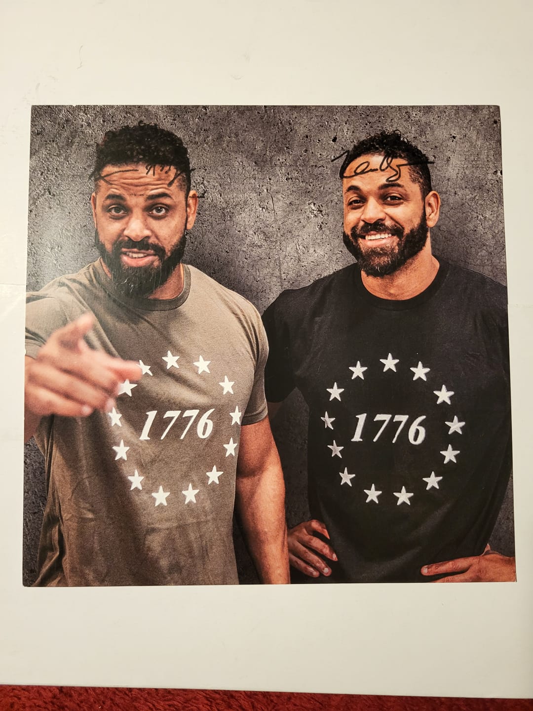 Customer photo review of Limited Edition Signed Hodgetwins Photos