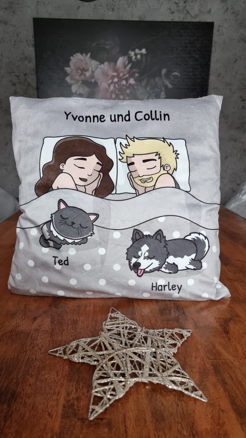 Customer photo review of Kuschelzeit mit Fellnasen - Individuelles Kissen