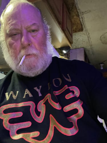 Customer photo review of Waylon Jennings Red & Gold Flying W Men's Tee