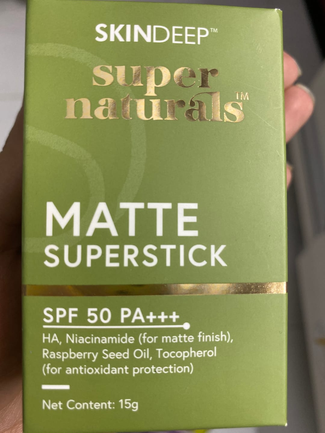 Customer photo review of MATTE SUPERSTICK - SPF 50 PA+++