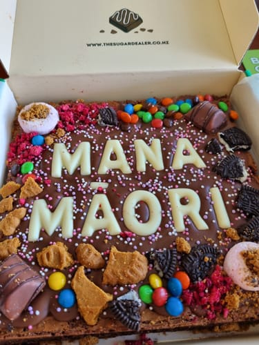 Customer photo review of Custom message loaded brownie