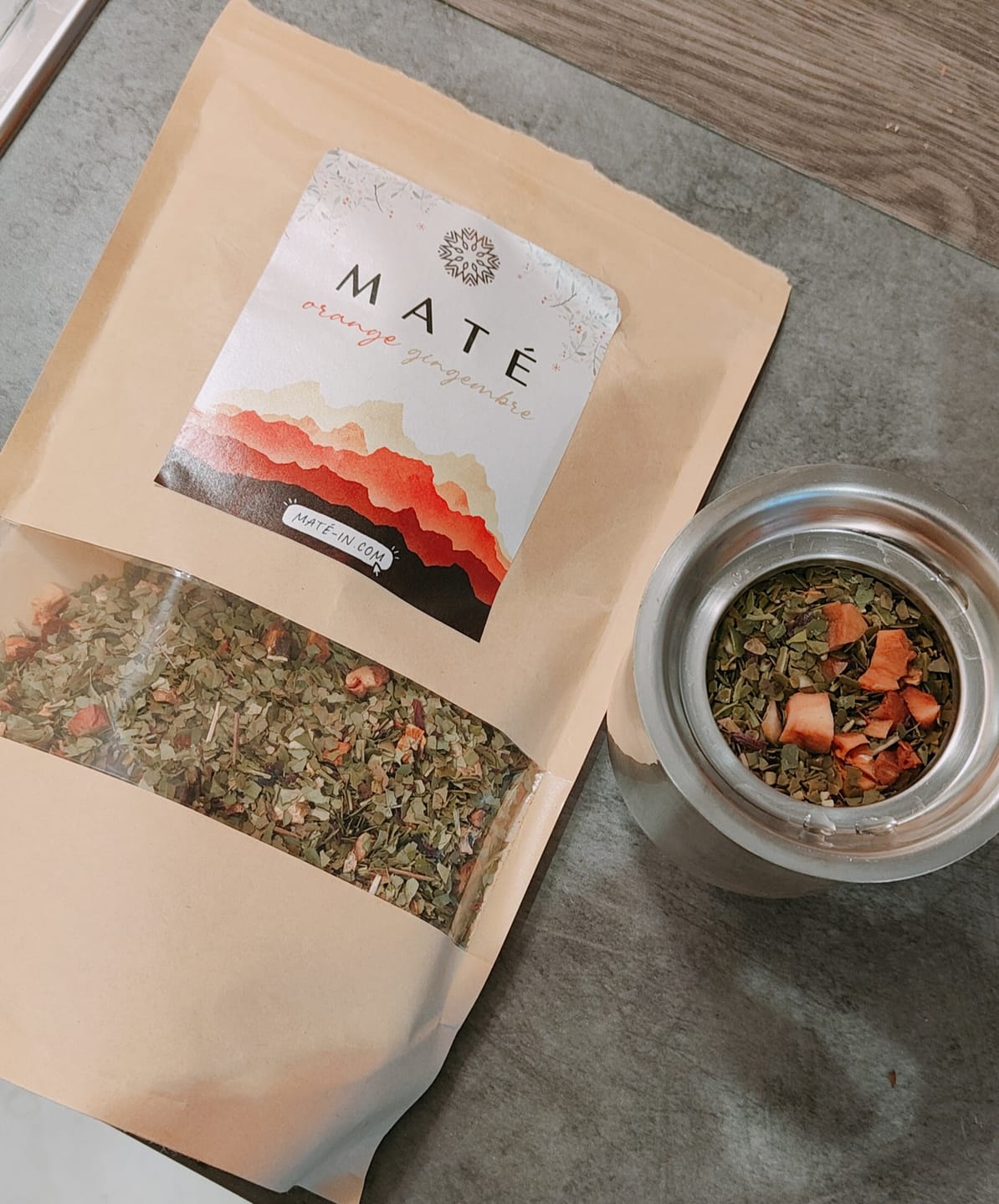 Customer photo review of Série Limitée Maté Orange Gingembre 🍊