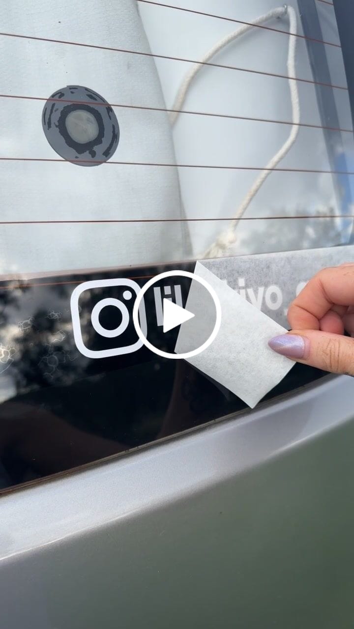 Customer video review of Custom Instagram Name Sticker