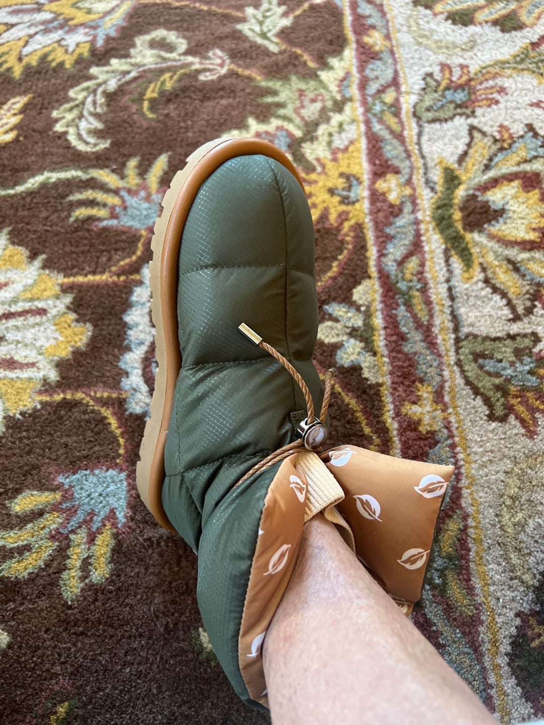 Customer photo review of Classic Khaki Pillow Boot
