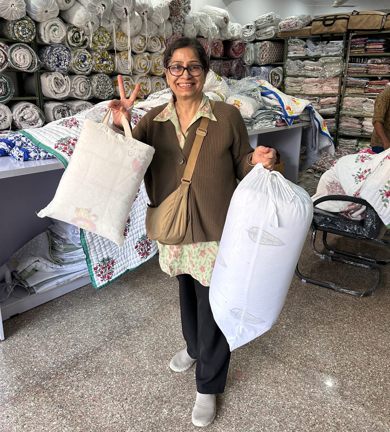 Customer photo review of Organic Mulmul Cotton Quilt