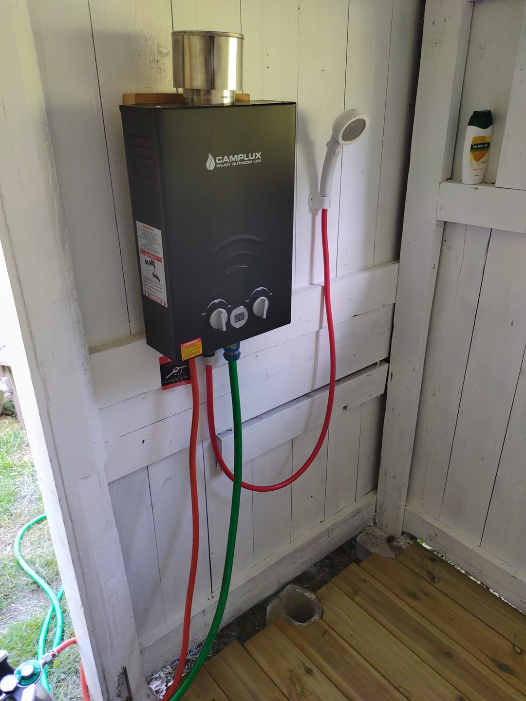 Customer photo review of Camplux BW264BC 10L Gas Propane Water Heater,Tankless Instant  Water Heater with Rain Cap On-Demand LPG Boiler For Camping Shower RV Trip