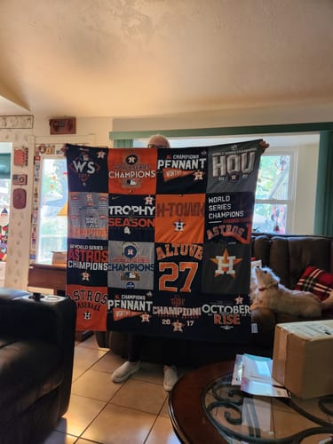 T-shirt quilt featuring houston astros by Teresa from TX
