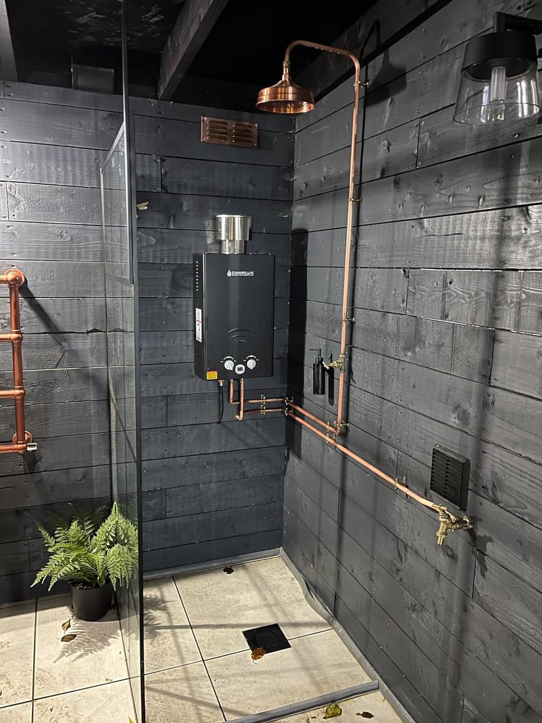 Customer photo review of Camplux BW264BC 10L Gas Propane Water Heater,Tankless Instant  Water Heater with Rain Cap On-Demand LPG Boiler For Camping Shower RV Trip