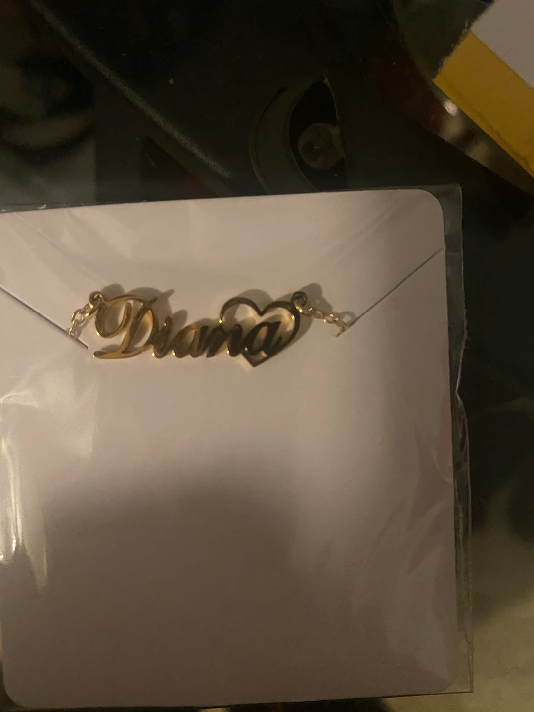 Customer photo review of Free Custom Heart Necklace