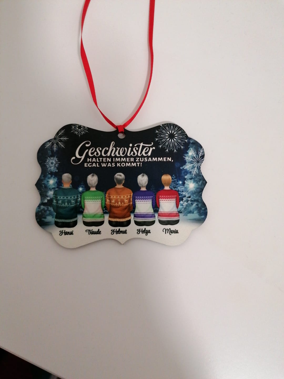Customer photo review of Weihnachten mit der Familie - Familien-Baumschmuck