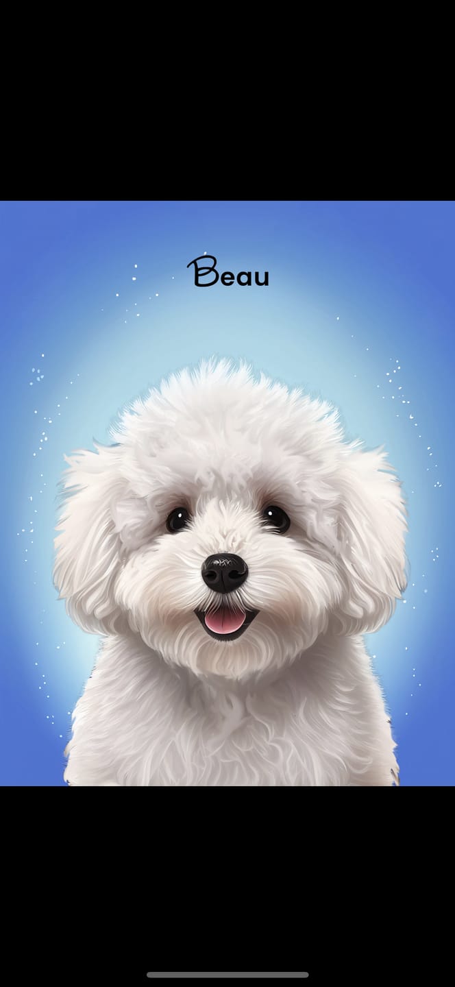 Customer photo review of Custom Pet Portrait - 1 Pet