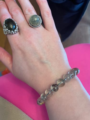Customer photo review of Garden Quartz (Lodolite) Bracelet - 8mm-9mm beads