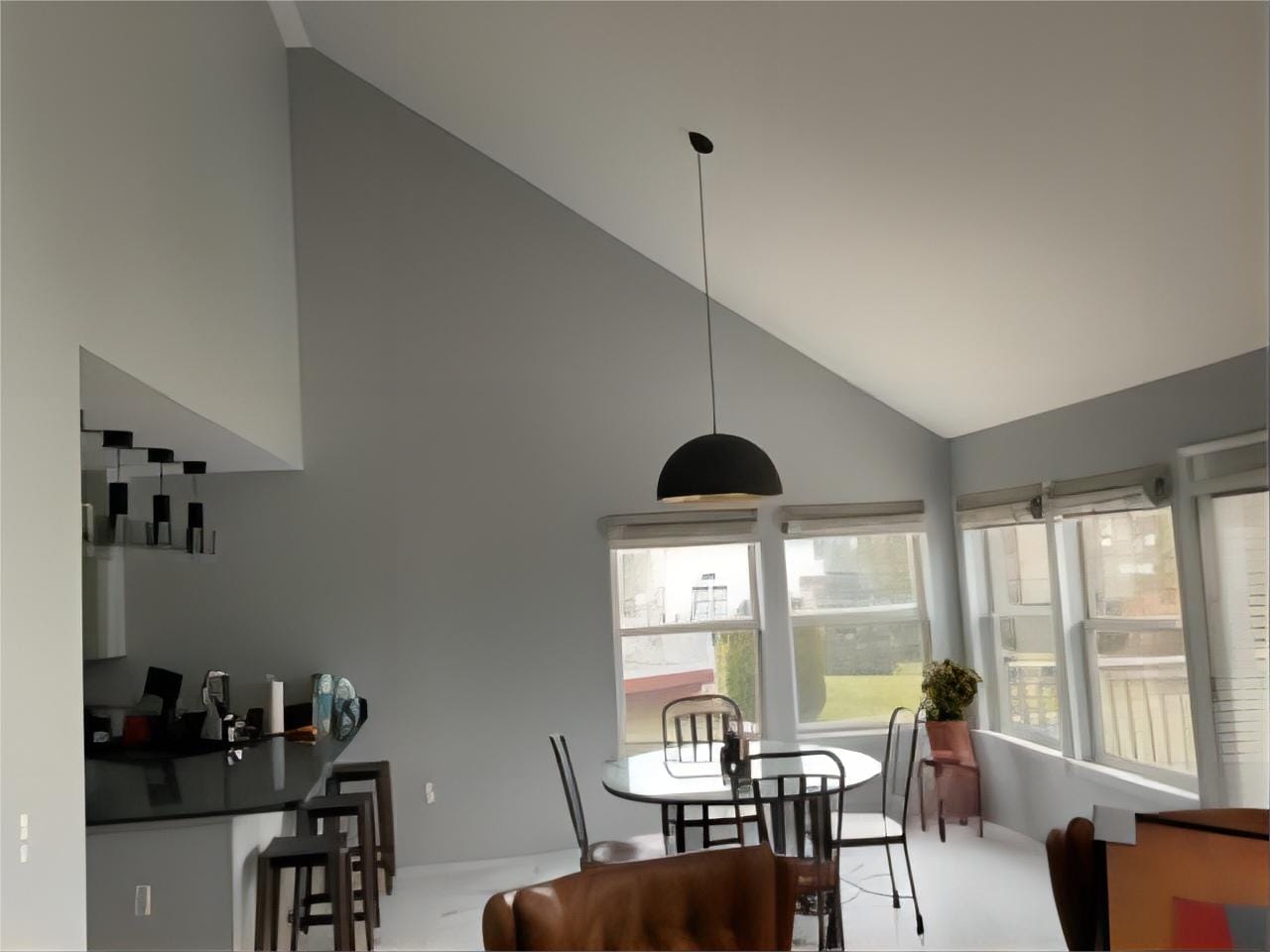 Customer photo review of 1-Light Industrial Metal Dome Pendant