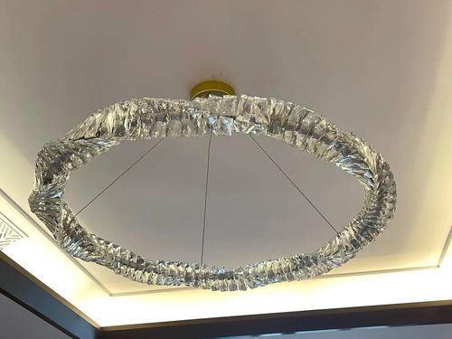 Customer photo review of YLK Island Luxury crystal chandelier