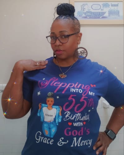Customer photo review of 55th Birthday With God's Grace (Purple)
