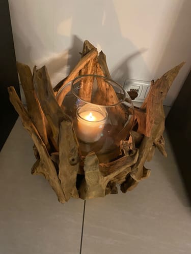 Customer photo review of Wurzel Kerzenständer VONDRO mit Glas