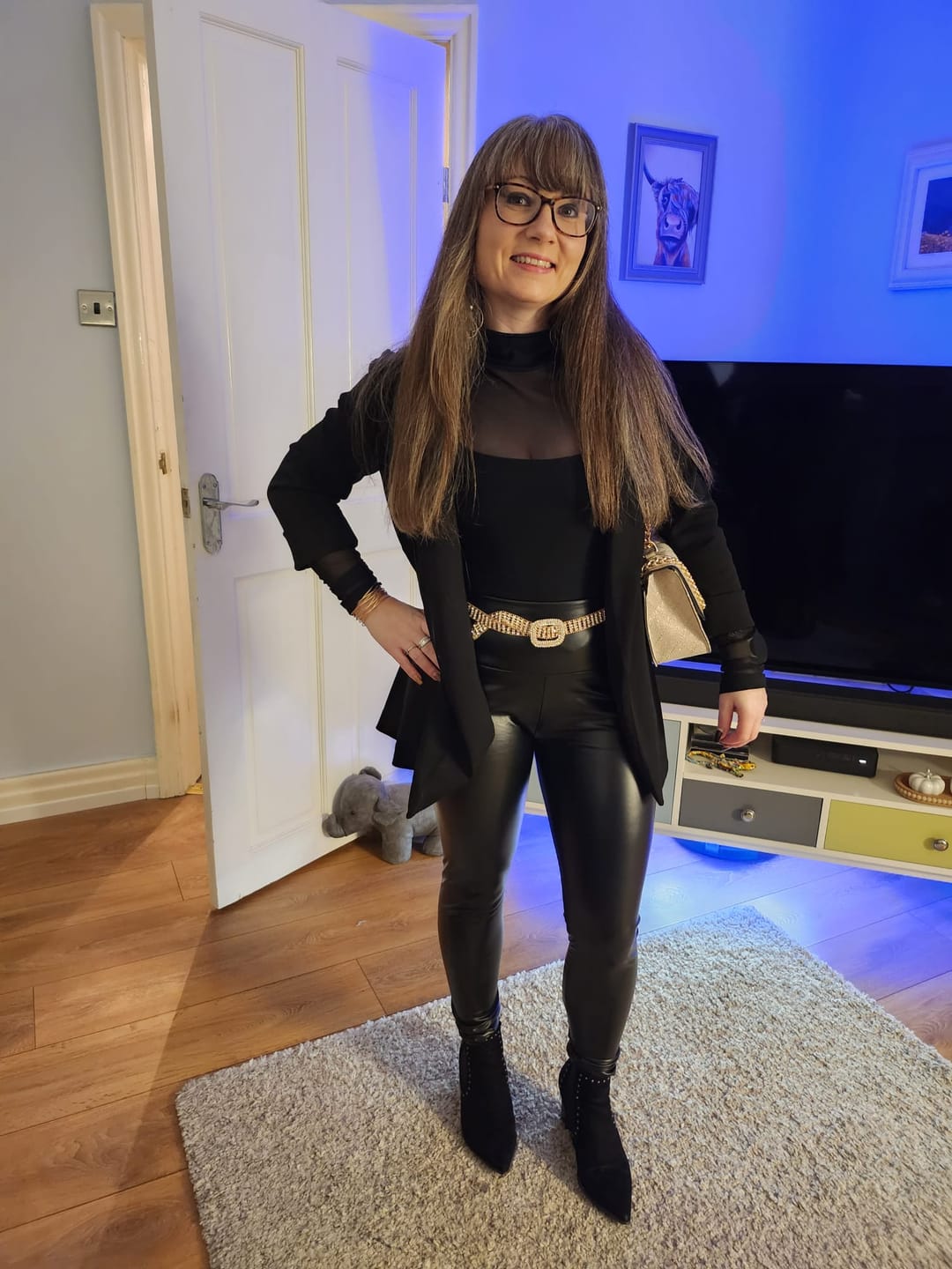 Customer photo review of Mesh Top Long Sleeve - 'Celine’ - Black