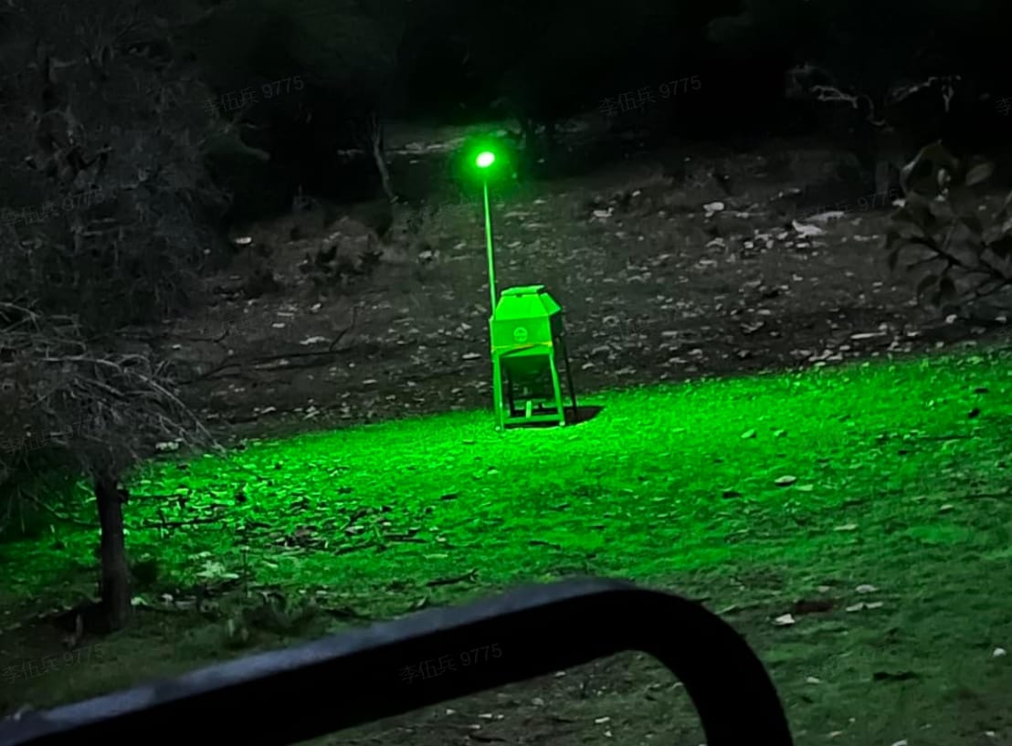 Customer photo review of Solar Green Floodlight for Night Hunting -10,000 lumens