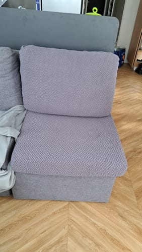 Customer photo review of Gris - Housse polaire pour coussins de canapé - Motif Laine
